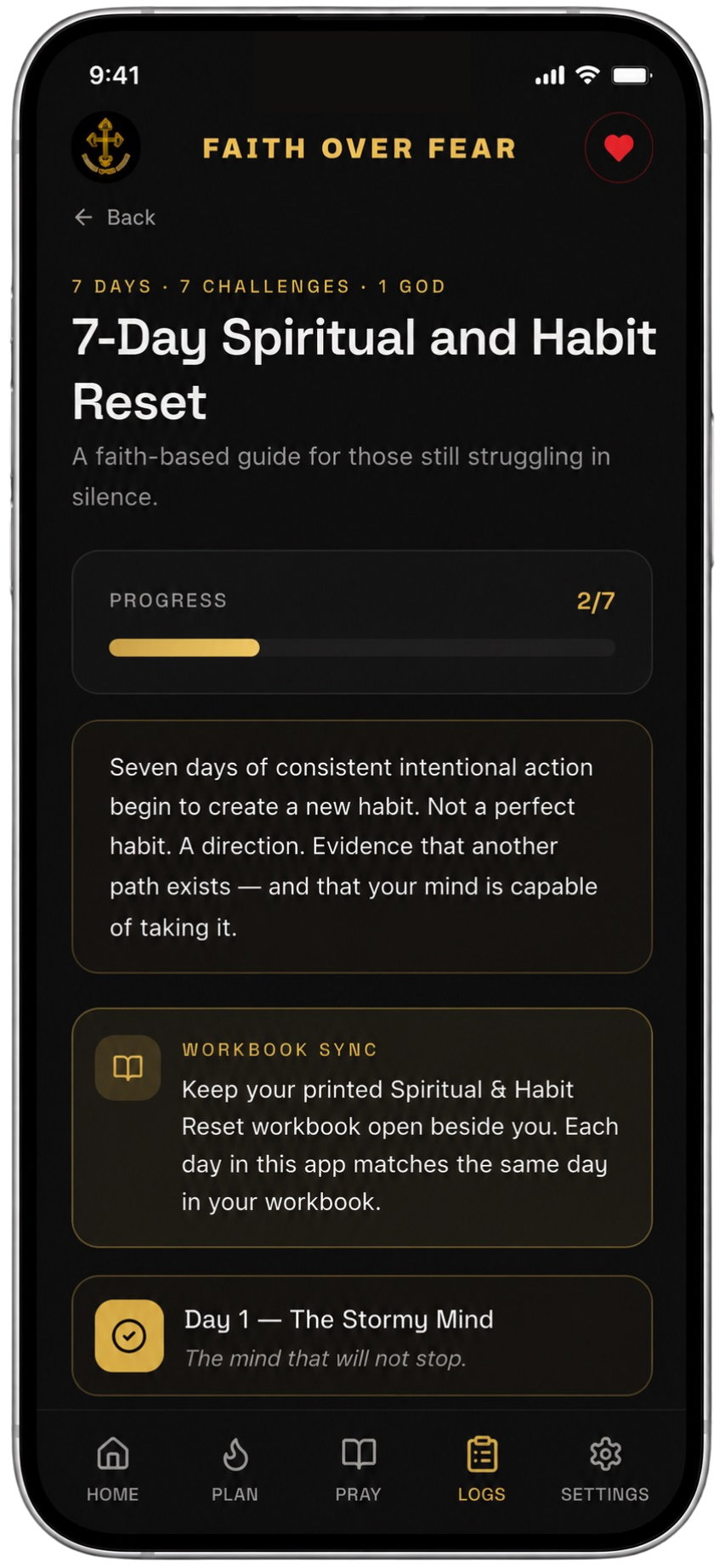 Faith Over Fear app screen 6